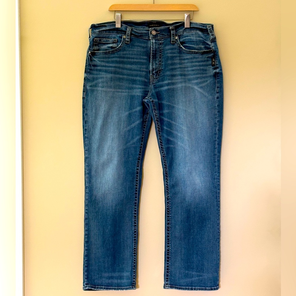 Silver Jeans Blue Straight Leg Denim: Zac